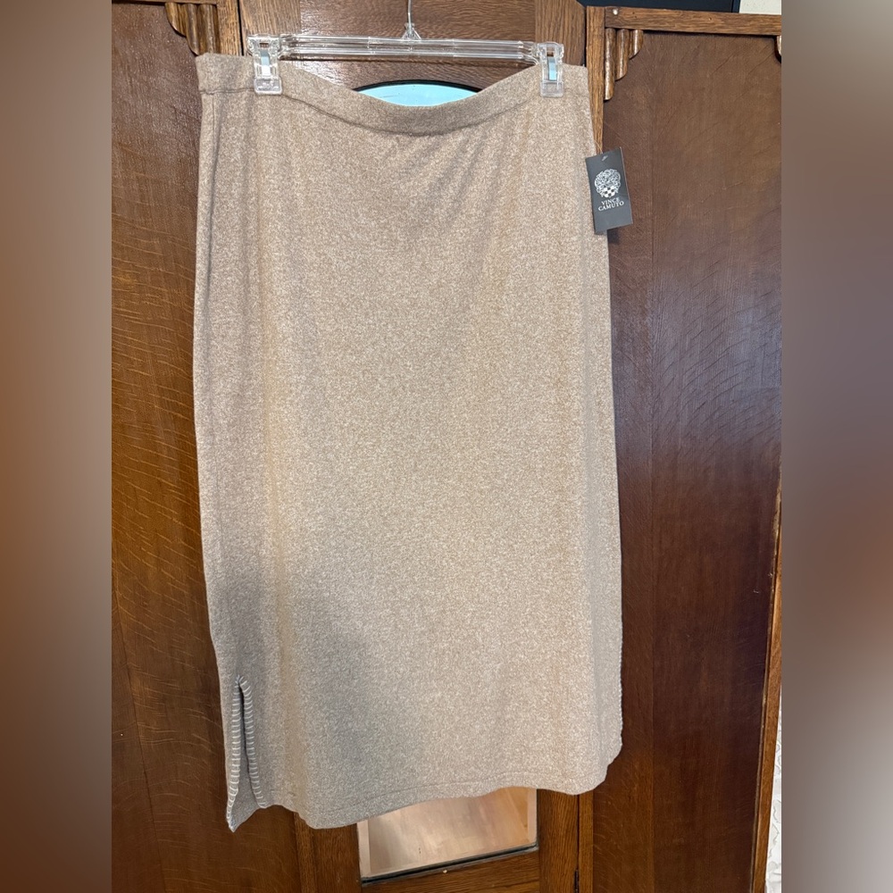 Vince Camuto Shimmery Beige Pencil Skirt